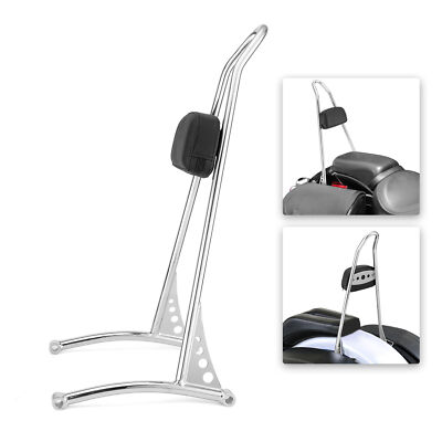 21'' Tall Detachable Backrest Sissy Bar Pad For Harley Softail Standard Springer