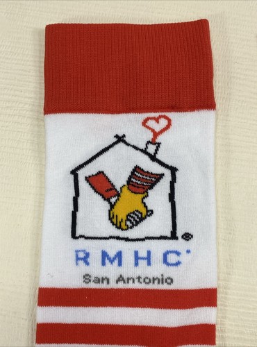 Ronald McDonald House Charities San Antonio Red & White Striped Pair Of Socks - Picture 17 of 24