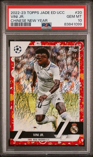 2022-23 Topps Jade Edition UEFA Club Chinese New YearPSA 10 Vinicius Jr Vini #20
