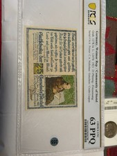 1921 Germany Bergen 25 Phennig Banknote, Graded PPQ63, Beautifully Crafted