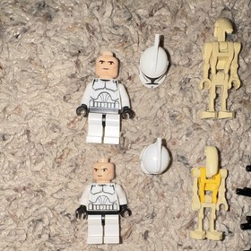 LEGO Star Wars Clone Trooper Lot (Phase 1) and Battle Droid Lot (With Commander)