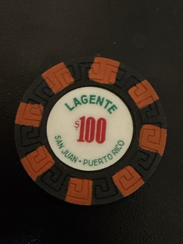 $100 Lagente San Juan Puerto Rico Casino Chip **Vintage**