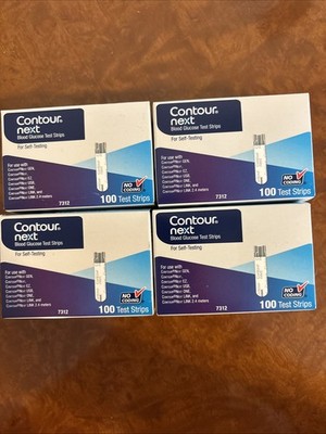 New Sealed Contour Next Test Strip   4 Box s  @ 400 Counts Exp 2027