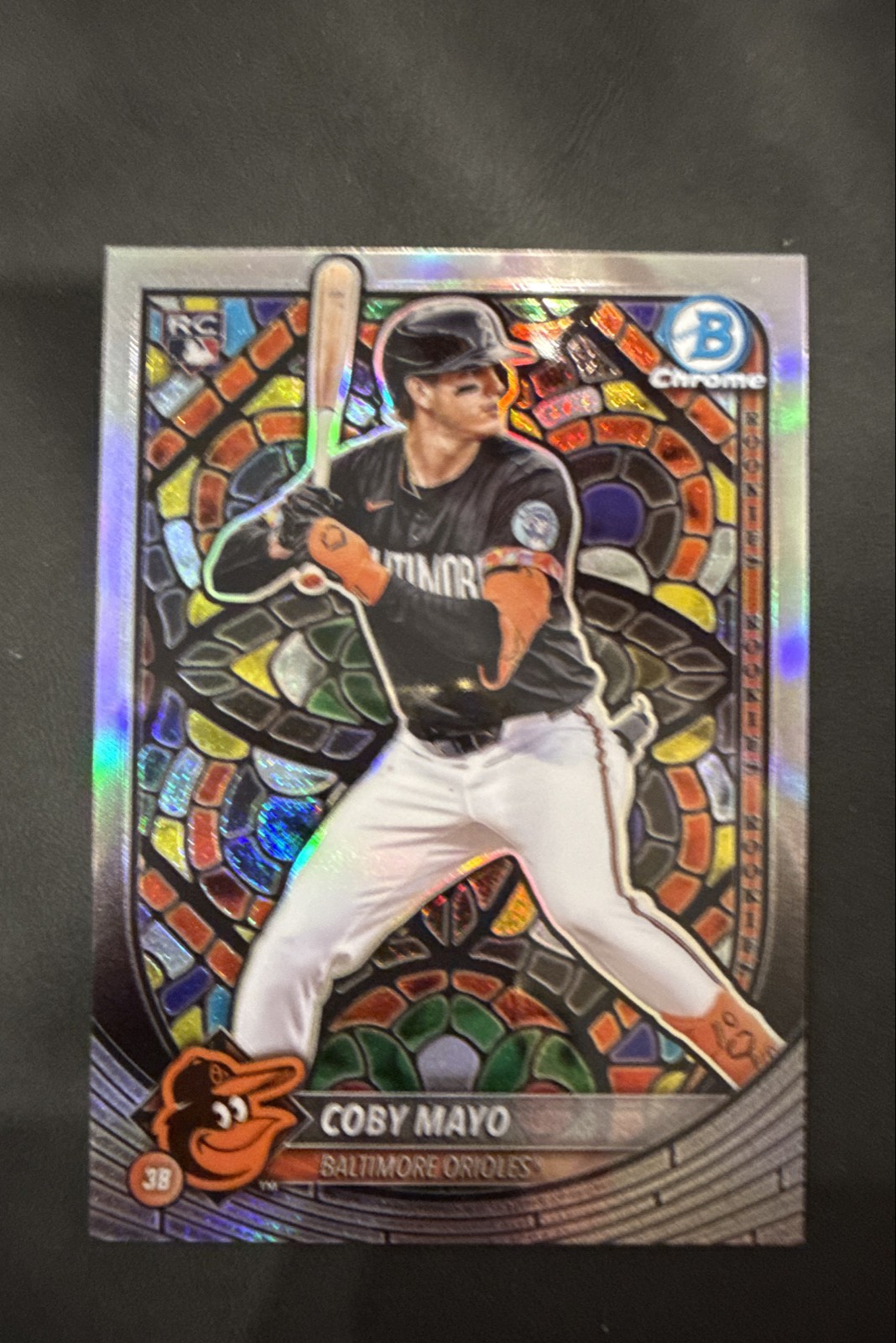 2025 Bowman - Coby Mayo #37 Etched in Glass Variation (RC)