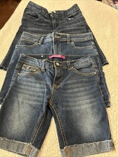 Lot 3 Girls Jean Shorts Size 10 Vigoss Faded Glory Old Navy