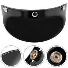 3-Snap Motorcycle Retro-Helmet Bubble Visor Flip Up Open Lens Peak AU Store