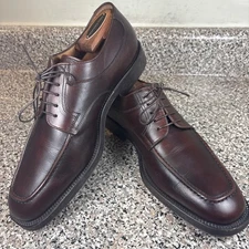 Santoni Nuvola Italy Brown Leather Apron Toe Derby Men’s Shoes 9D New w/o Box