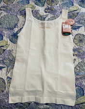 SHAPERMINT 62008 ALL DAY EVERY DAY SCOOP NECK TANK CAMI TOP SZ L WHITE - NWT