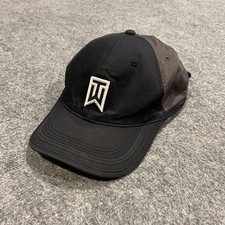 Nike Tiger Woods Golf Hat Strap Back One Size Black Gray Baseball Cap Twill