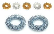 Acupressure Massage Bracelets 2 Large  5 Sujok Rings