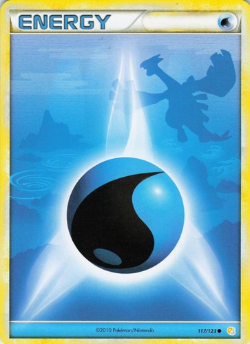 Water Energy 117/123 HeartGold & SoulSilver Pokemon Common MP
