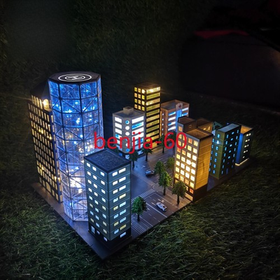 #ad 1 300 Scale City Building Viaduct High Rise Building Diorama Model Set Scene Toy $50.59