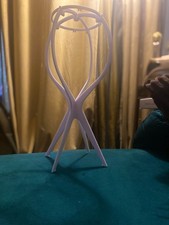 Set of 2 Lightweight Plastic Wig Stands Collapsible, Portable