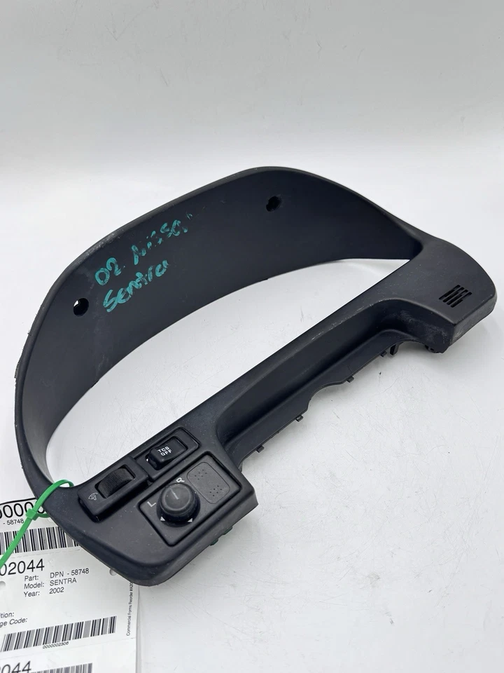 2000 - 2003 Nissan Sentra Gauge Cluster Speedometer Instrument Panel Trim Bezel - Image 2 of 4