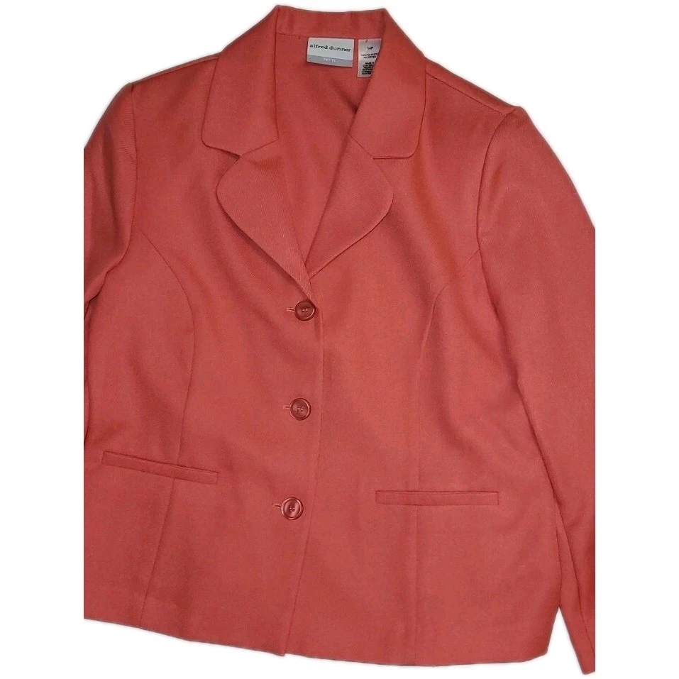 Blazer Alfred Dunner 2 Piezas Rosa Talla 14P Pantalones Talla 18P Cintura Elástica 100% Poliéster Foto 3 de 4