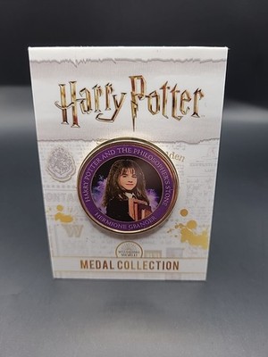 SELTENE HARRY POTTER MEDAILLE MÜNZE IN KARTE HERMIONE GRANGER STEIN DER WEIHEN