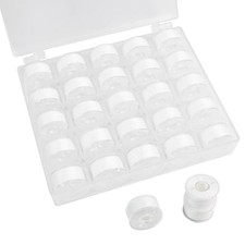 Bobbins and Sewing Threads,25pcs White Prewound Bobbins Thread for