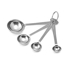 Amco Stainless Steel Measuring Spoons 0.63" H x 5.24" L x 1.77" W, Silver
