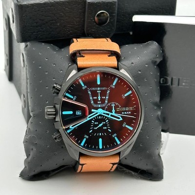 Diesel MS9 Chrono 47mm PVD Steel Black Dial Quartz Men Watch