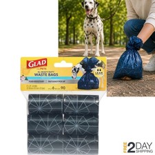 Glad Extra Large Dog Poop Bags 90 Ct Heavy Duty Leak Proof Fresh Scent Handles