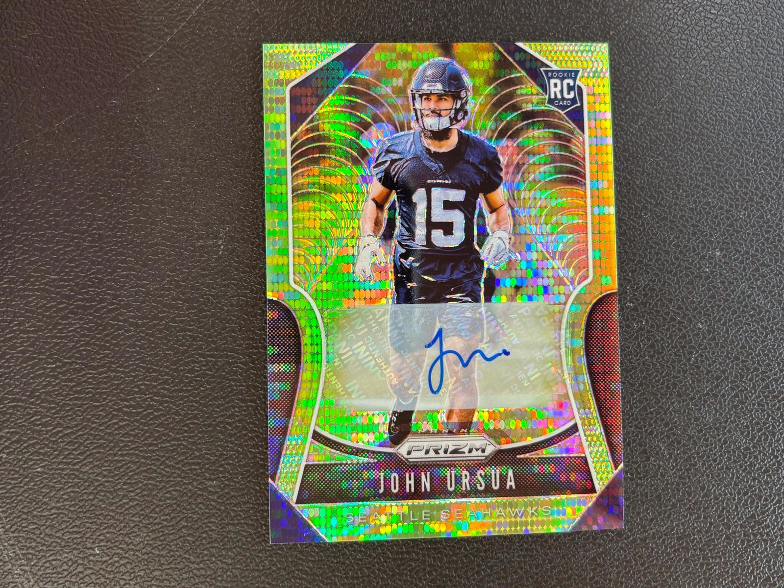 John Ursua Panini Prizm #395 Autograph-Neon Green Pulsar