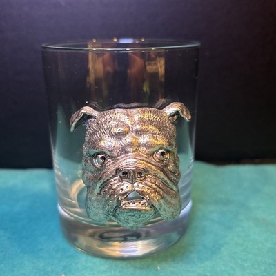 Arthur Court 3D Georgia Bulldog Double Old Fashioned Glasses W/tag