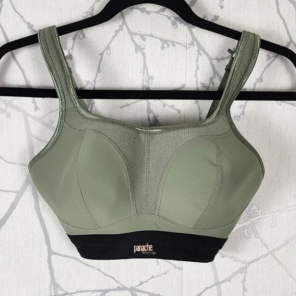 Sujetador deportivo Panache 7341B verde sin alambres impacto medio | Para mujer 30 E Foto 2 de 4