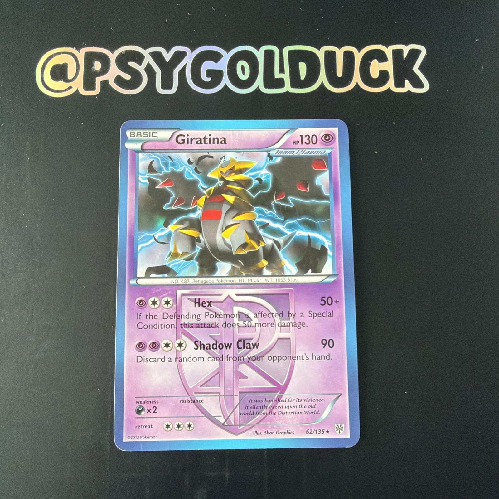 Pokémon TCG Giratina 62/135 Plasma Storm Holo Rare English 2012 D6