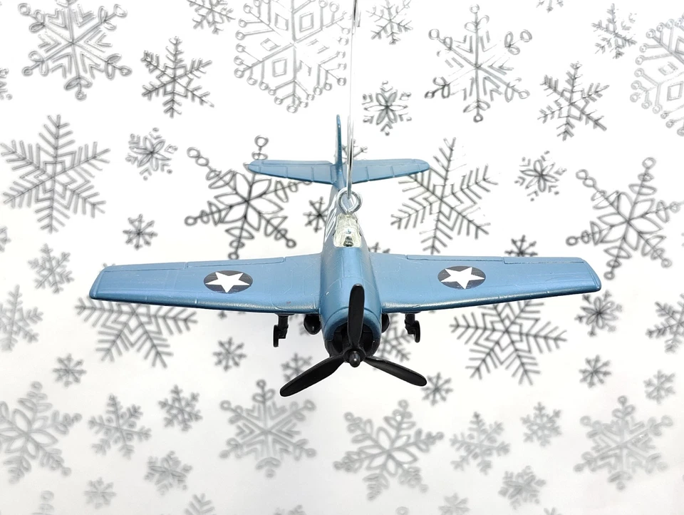 WWII Grumman F6F Hellcat Fighter Airplane Custom Christmas Ornament US NAVY Gift - Image 3 of 4