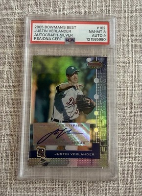 2005 Bowman's Best Justin Verlander #102 Silver /99 Autograph Rookie (AU,RC)  