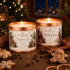 Luxury Natural Soy Wax Christmas Candle Strong Scent Festive Gift Home Fragrance