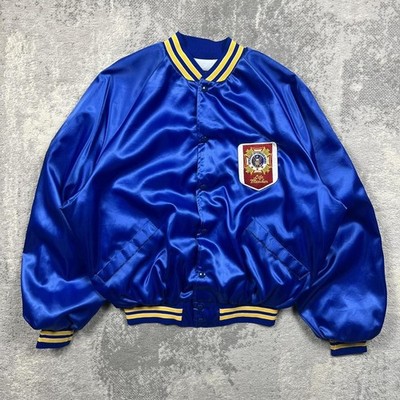 Vintage 90s USA Veterans Nylon Varsity Jacket XL/2XL Mens Graphic Print Wars