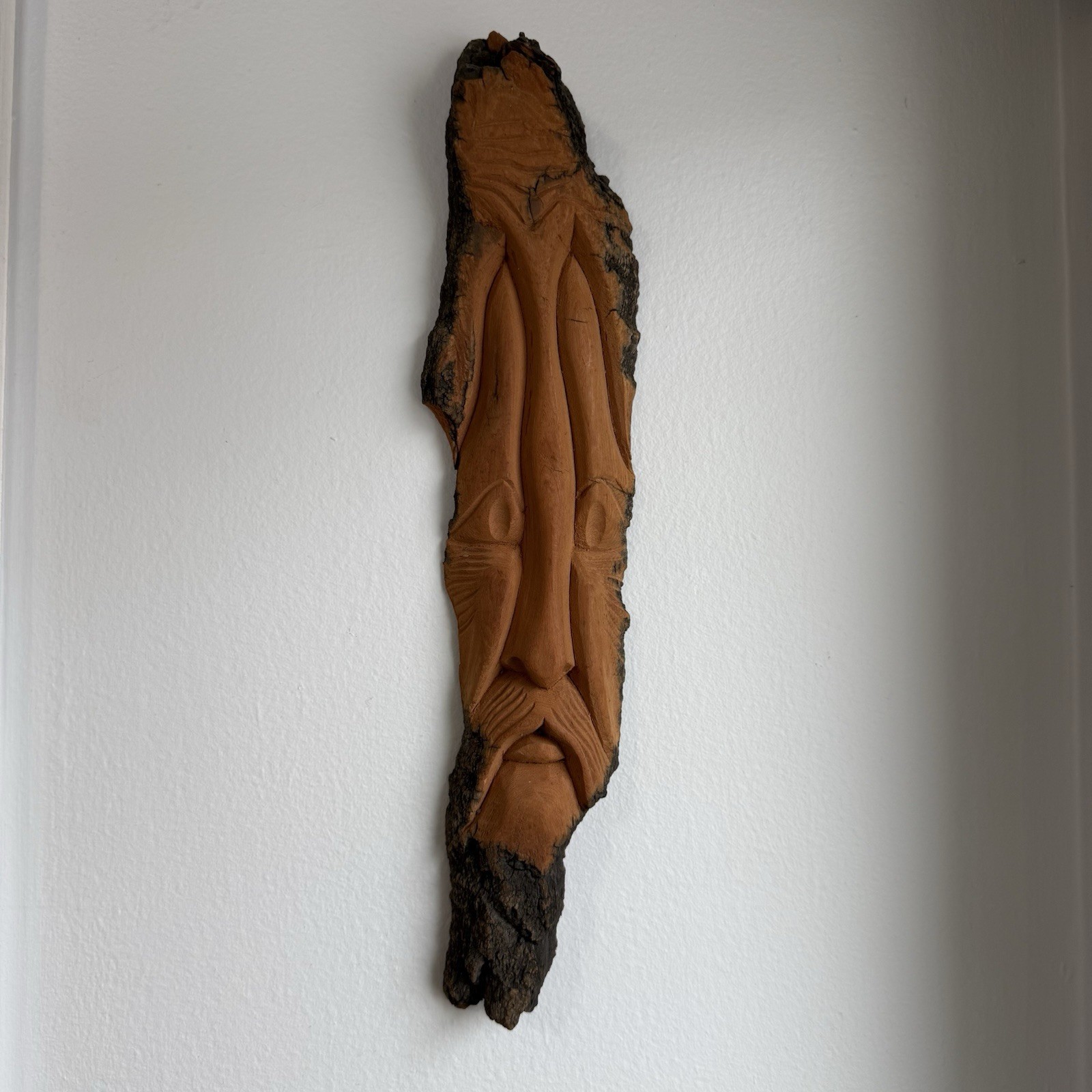 Vintage Hand Carved  Wooden  Face Wall Hager PTTK BORT Krakow 13”