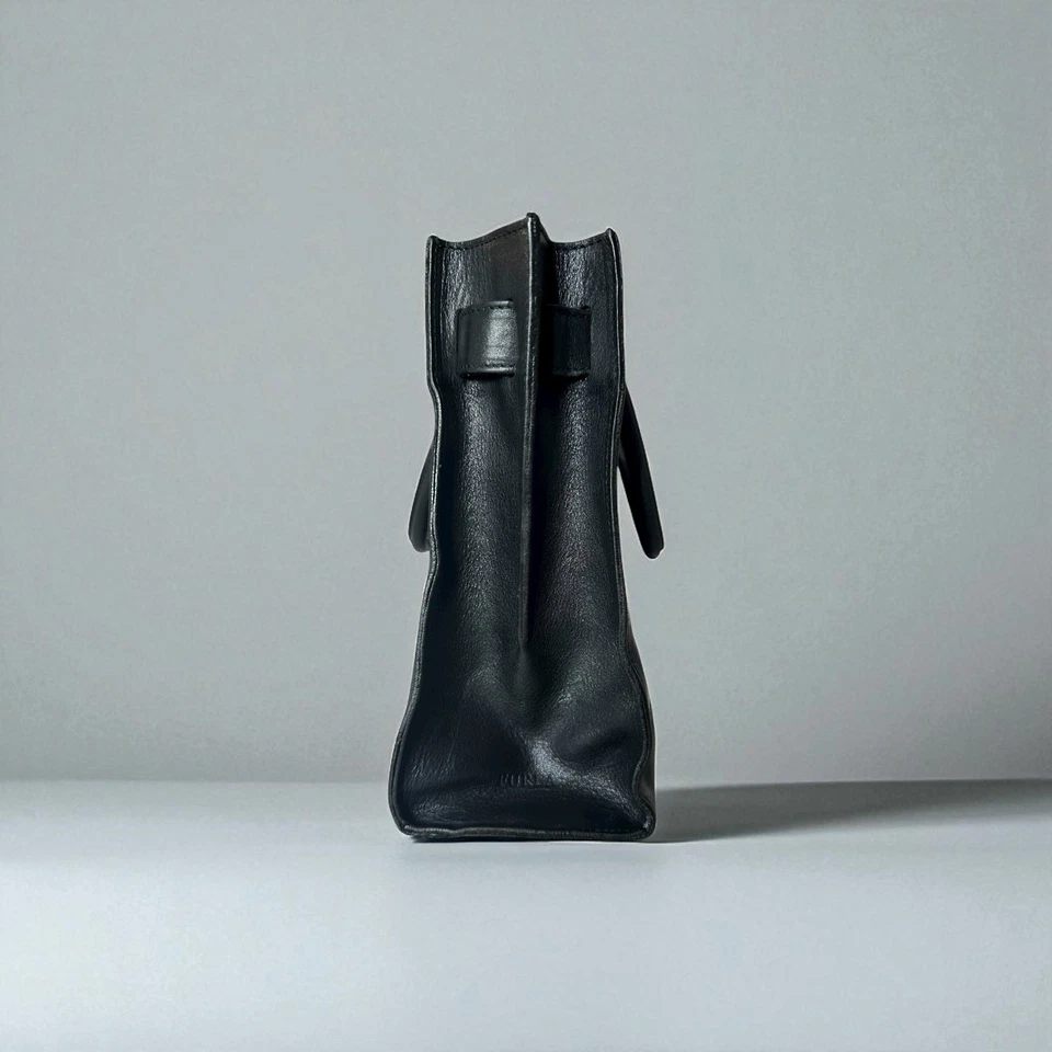 Bolso de Mano Furla Greta Vintage Cuero Negro Hecho en Italia Foto 3 de 4