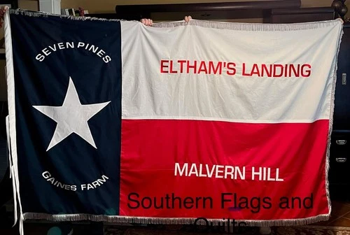 Civil War Replica flag, 1st Texas Infantry , 5x8 Cotton