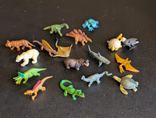 Small Rubber/Plastic Dinosaur and Animal Lot of 17