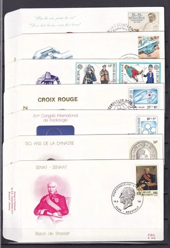 [LG78613] Belgium Nice Lot FDC First Day Cover UNG