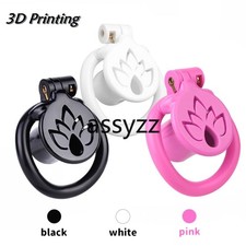 Resin Male Chastity Device Inverted Cage for Men Locking Belt with 4 Rings CC627