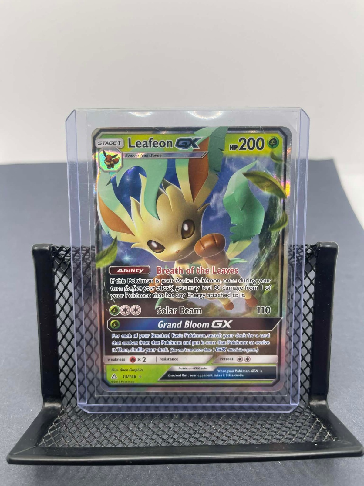 🌿Leafeon GX 13/156 Ultra Rare SM Ultra Prism Pokémon Card – NM – Free Ship🌿