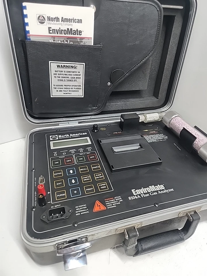 NORTH AMERICAN ENVIROMATE 8104A FLUE GAS ANALYZER (USED) - Image 3 of 4