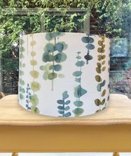 Eucalyptus Lampshade Ceiling Shade Watercolour Botanical Sage Teal Neutral Drum