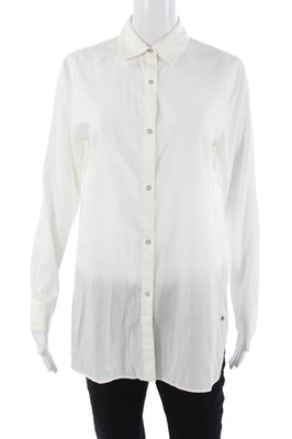 Rag & Bone Jean Women Tunic Button-Up Collared Long Sleeve White Cotton Size XS