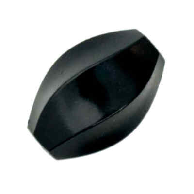 GROSSE SCHWARZE SECHSECK SPIRAL PERLE KORDELZUG KORDEL STOPPER 25mm x 17mm x 15mm