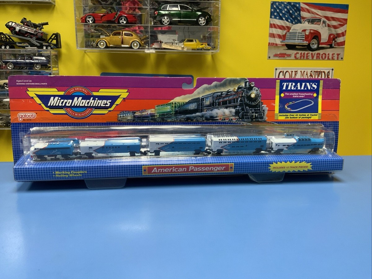 マイクロマシーンズ Micro Machines Trains - American Passenger - 1989 - Includes