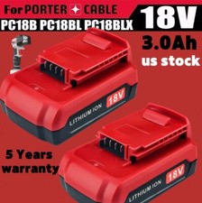 2PACK 3.6AH Lithium Battery For PORTER CABLE 18V Battery PC18B PCC489N PC18BLEX