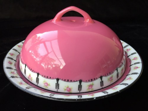 16 Piece VICTORIA Czechoslovakia 'PINK BRUNCH/DESSERT SET FOR 2' - Picture 6 of 11