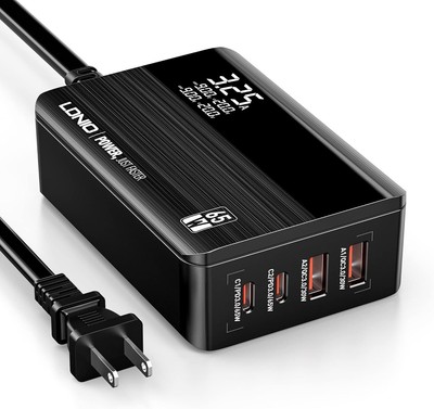 USB C Charger Block, LDNIO 4-Port 65W USB C Charger with LED Display, Multiport
