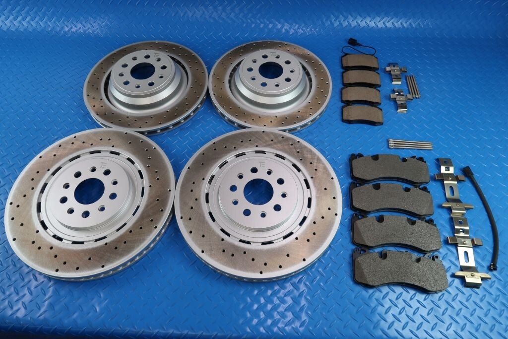 Maserati Quattroporte GTS 3.8 V8 front rear brake pads & rotors TopEuro #12059