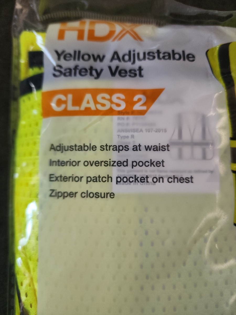HDX/Class 2 High-Visibility Reflective Yellow Safety Vest