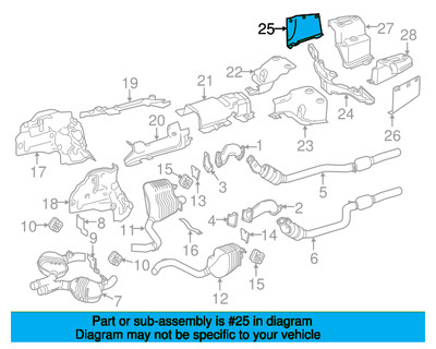 Mercedes-Benz floor tray heat shield A231680980064